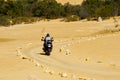 Motorcycle Track in Desert Royalty Free Stock Photo