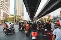 Motorcycle traffic in Bangkok, Thailand