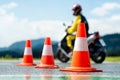 Motorcycle training school Royalty Free Stock Photo