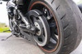 Motorcycle transmission belt made of Kevlar, rear suspension, drive gear, motorcycle tuning