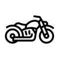 motorcycle transport line icon vector illustration