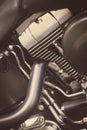 Motorcycle V Twin engine Royalty Free Stock Photo