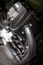 Motorcycle V Twin engine Royalty Free Stock Photo