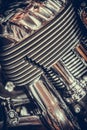 Motorcycle V Twin engine Royalty Free Stock Photo