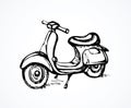 Motorcycle. Vector drawing Royalty Free Stock Photo