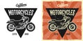 Motorcycle vector emblem, badge, label or logo Royalty Free Stock Photo