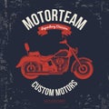 Motorcycle vintage graphics, Road Trip , t-shirt typography, Vintage. Vector Royalty Free Stock Photo