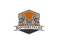 Motorcycle Vintage logo concept isolated vector illustration Royalty Free Stock Photo