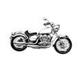 Motorcycle vintage vector illustration design bike classic Rider motor transportation two wheel chopper supermoto Royalty Free Stock Photo