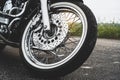 Motorcycle wheel with the brake disc