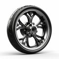 Motorcycle Wheel Design - 3d Rendering On White Background Royalty Free Stock Photo