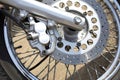 Motorcycle wheel details Royalty Free Stock Photo