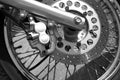 Motorcycle wheel details Royalty Free Stock Photo