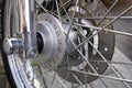 Motorcycle wheel details Royalty Free Stock Photo