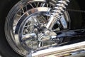 Motorcycle wheel details Royalty Free Stock Photo