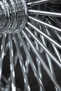 Motorcycle wheel spokes Royalty Free Stock Photo