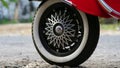 worn motorcycle wheels