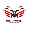 Motorcycle and wing logo