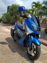 Motorcycle Yamaha NMAX blue.