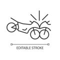 Motorcycles accident linear icon