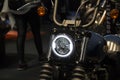 Motorcycles expo in Milan EICMA show Harley Davidson led headlight