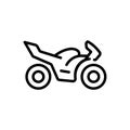 Black line icon for Motorcycles, transport and vehicle