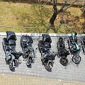 Motorcycle parking in Cape Town Royalty Free Stock Photo