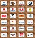 Motorcycles producers logos and brands