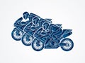 3 Motorcycles Racing graphic
