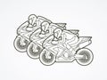 3 Motorcycles Racing graphic