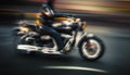 Motorcyclist in motion blur