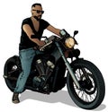 Motorcyclist on Motorcycle