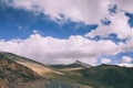 motorcyclist on mountain road in Indian Himalayas, Royalty Free Stock Photo