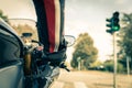 Motorcyclist on the road Royalty Free Stock Photo