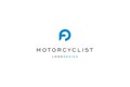 Motorcyclist simple logo design