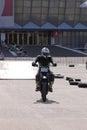 Motorcyclist on track