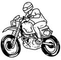 Motorcyclist Vector illustration