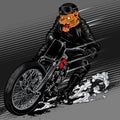 Motorcye Tiger Fast black engine custom