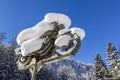 Motorcyle with snow