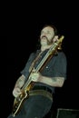 Motorhead singer and bassist Lemmy Kilmister during the concert Royalty Free Stock Photo