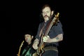 Motorhead singer and bassist Lemmy Kilmister and the guitarist Phil Campbell during the concert