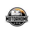 Motorhome caravan trailer circle emblem logo