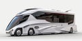 Motorhome concept design and white background. Royalty Free Stock Photo