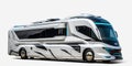 Motorhome concept design and white background. Royalty Free Stock Photo