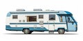 Motorhome concept design and white background. Royalty Free Stock Photo