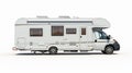 Realistic White Rv Motorhome On White Background Royalty Free Stock Photo