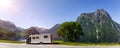 Motorhome at a  fjord in Norway Royalty Free Stock Photo