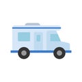 Motorhome icon. Camper motorhome road trip RV transportation van truck family vacation