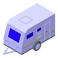 Motorhome icon isometric vector. Camp trailer