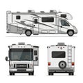 Motorhome with multiple views Royalty Free Stock Photo